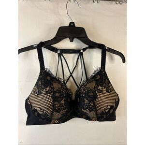 Ambrielle black lace 38d Strappy Sexy back rn#93677